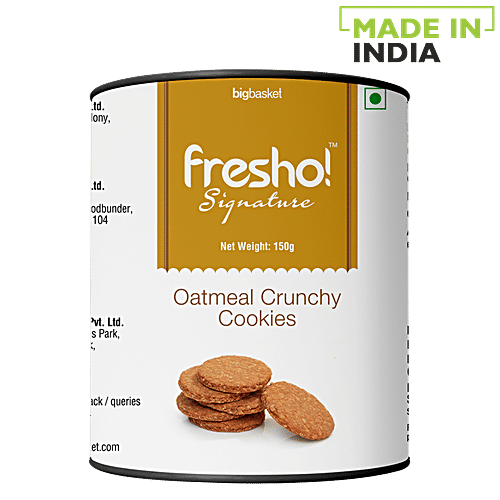 Fresho Signature Cookies - Oatmeal, Crunchy, 150 g  