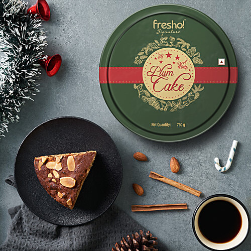 fresho! Signature Round Plum Cake - Rich Fruit, 750 g Tin