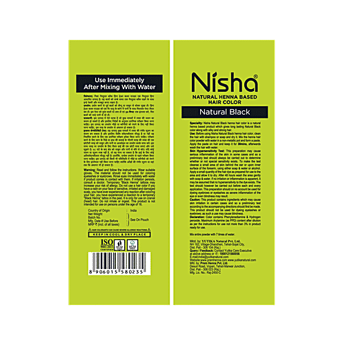 Nisha color Hair, 10 g Pouch 