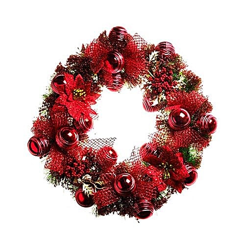 Santa Stores Luxury Crimson Red Wreath, 1 pc  