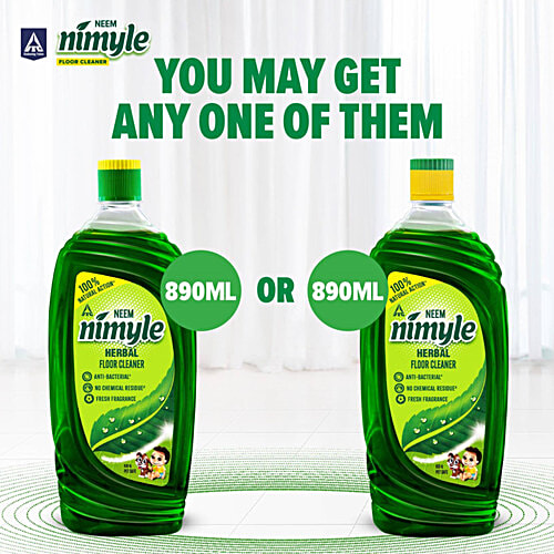 Nimyle Floor Cleaner - Herbal, With Power Of Neem, 975 ml  Antibacterial, Fresh Longlasting Fragrance