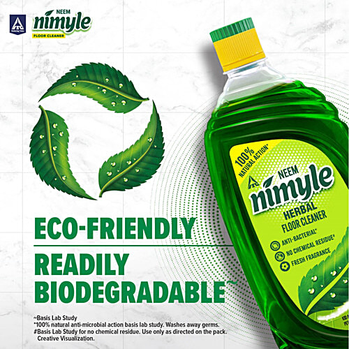 Nimyle Floor Cleaner - Herbal, With Power Of Neem, 975 ml  Antibacterial, Fresh Longlasting Fragrance