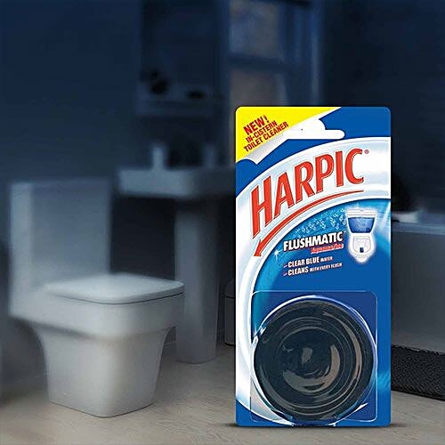 Buy Harpic Toilet Cleaner Flushmatic Clear Blue 50 Gm Online At Best