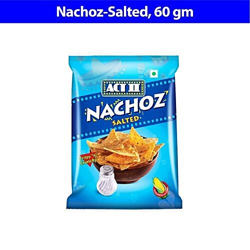 ACT II Crispy N Crunchy - Nachoz Salted, 60 g Carton 