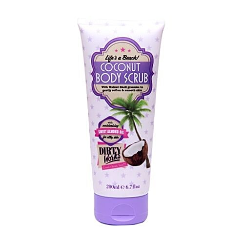 Buy Dirty Works Coconut Body Scrub With Walnut Shell 200 Ml Online At