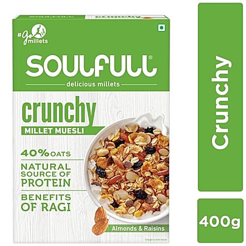 Soulfull Millet Muesli - Crunchy, 400 g  