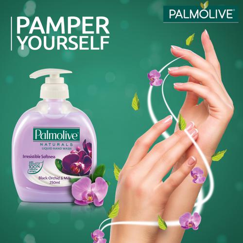 Palmolive Hand Wash - Naturals, Black Orchid & Milk, 250 ml Pump 
