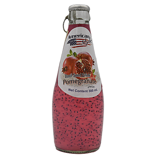Buy American style Basil Seed Drink Pomegranate Online at Best Price