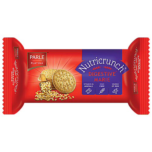 Parle Platina Nutri Crunch Digestive Marie, 100 g High Fibre & Source of Iron