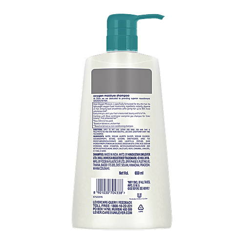 Dove Oxygen Moisture Shampoo, 650 ml  