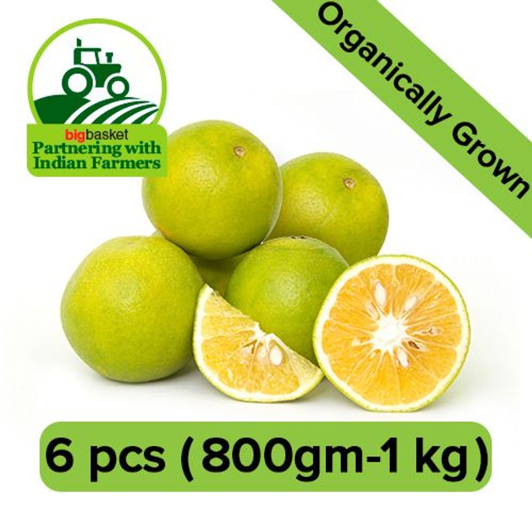 Fresho Mosambi - Organically Grown (Loose), 6 pcs 800-100g