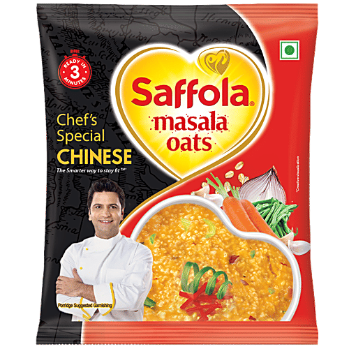 Saffola Masala Oats - Chinese, 38 g  No Cholesterol, No Trans Fat