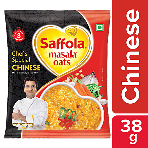 Saffola Masala Oats - Chinese, 38 g  No Cholesterol, No Trans Fat