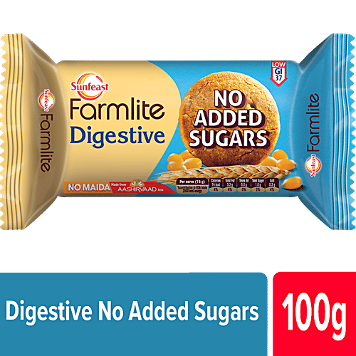 Sunfeast Farmlite Digestive Biscuits - Cookies - All Good Rich Fibre, 100 g  No Added Sugars, No Maida