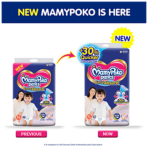 MamyPoko Pants Extra Absorb Diaper Pant Diapers XL(54, 60 OFF