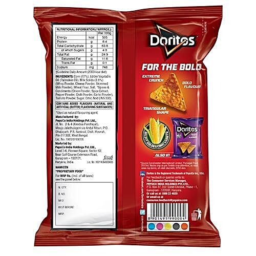 Buy Doritos Nacho Cheese 39 Gm Online At Best Price of Rs 25 bigbasket