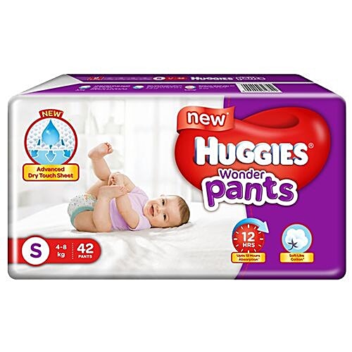 Buy Huggies Diapers Small Size Wonder Pants 42 Pcs Online at the Best