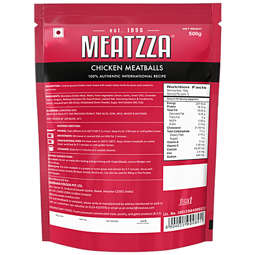 Buy Meatzza Chicken Meatball 500 Gm Online At Best Price of Rs 320