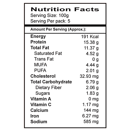 Meatzza Mutton - Seekh Kebab, 500 g  Zero Trans Fat