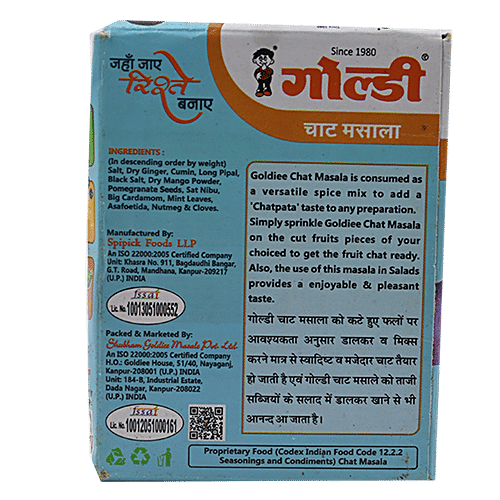 Goldiee Masala - Chat, 50 g  No Added Preservatives