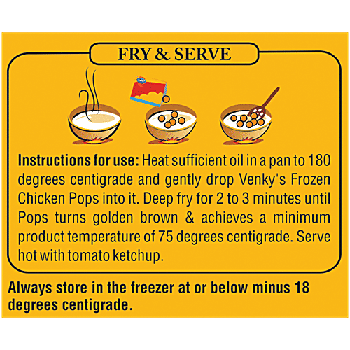 Venkys Chicken - Pops, 500 g  Zero Trans Fat
