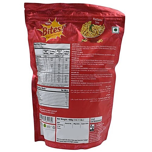 Real Namkeen Bites - Ratlami Sev, 400 g  