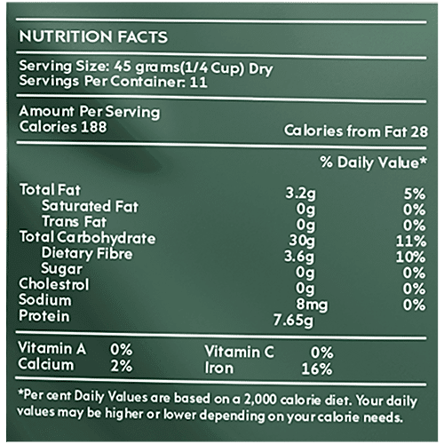 Nourish you White Quinoa - Gluten Free, 500 g  Powerhouse of Protein & Fibre
 Only plant food with high contents of all essential amino acids