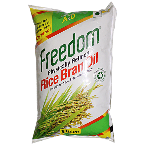 Freedom Rice Bran Oil Physically Refined, 1 L Pouch 