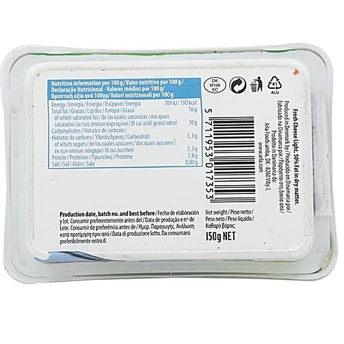 ARLA Fresh Cheese - Natural Light, 150 g  