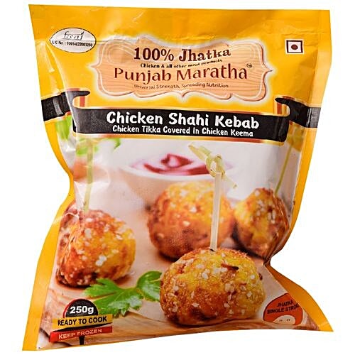 Punjab Maratha Frozen Chicken - Shahi Kebab, 250 g  Jhatka