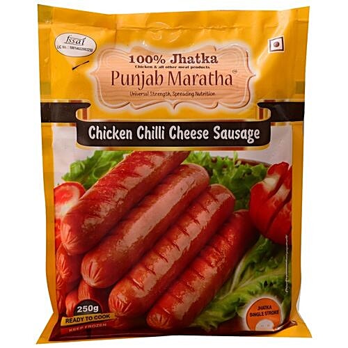 Buy Punjab Maratha Chicken Chilli Cheese Sausage 250 Gm Online at the