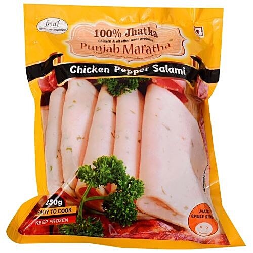 Punjab Maratha Frozen Chicken - Pepper Salami, 250 g Ready To Cook