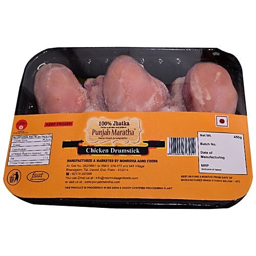 Punjab Maratha Frozen Chicken - Drumstick, 450 g  Jhatka