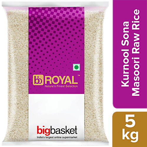 bb Royal Kurnool Sona Masoori Raw Rice - 12 + Months Old, 5 kg