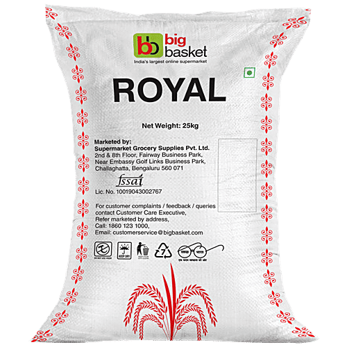 Buy Bb Royal Kurnool Sona Masoori Raw Rice 25 Kg Online at the Best