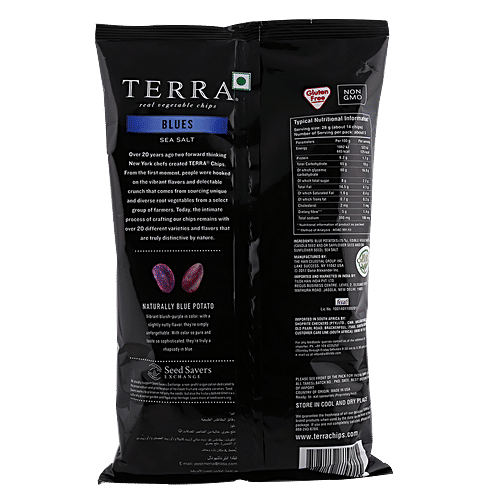 Terra Real Vegetable Chips - Blues, Sea Salt, Gluten-Free, 141 g  Non GMO, Gluten Free