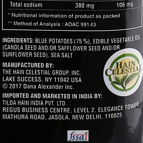 Terra Real Vegetable Chips - Blues, Sea Salt, Gluten-Free, 141 g  Non GMO, Gluten Free