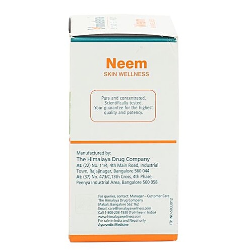 Himalaya Wellness Neem Tablets, 60 pcs For Skin Wellness, Controls Acne