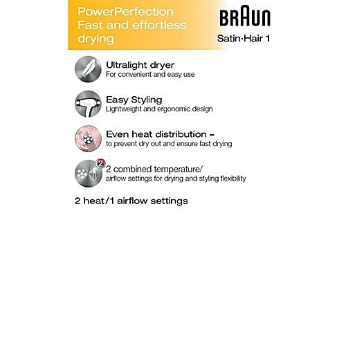 Braun Hair Dryer HD180, 1 pc  