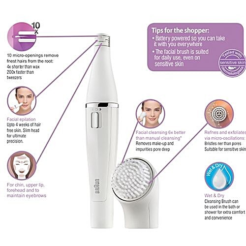 Buy Braun Epilator SE810 Face Mn SR/WH Wbox Online at Best Price of Rs