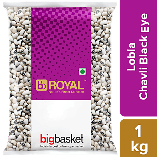 bb Royal Unpolished Black Eyes Peas / Lobia Dal, 1 kg