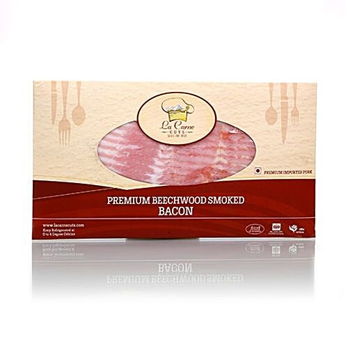 La Carne Ham - Premium Beechwood Bacon, Smoked, 180 g Pouch Imported