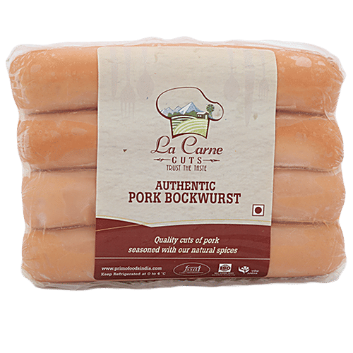 La Carne Sausage - Authentic Pork Bockwurst, 280 g Pouch 