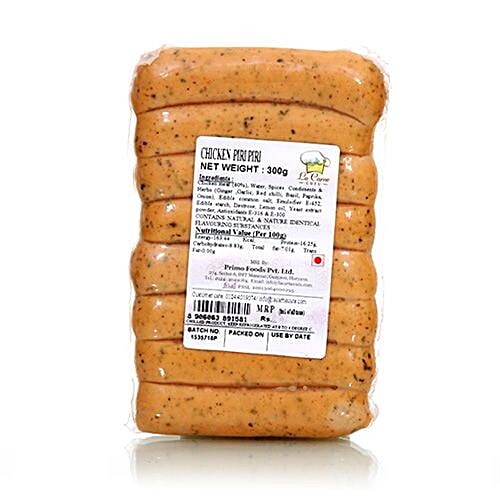 La Carne Sausage - Chicken Piri Piri, 300 g Pouch Seasoned with Natural Spices