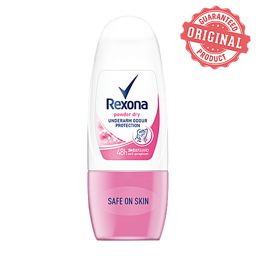 Rexona-Rollon Underarm Odour Protection Roll On - Powder Dry, 25 ml 48h Odour Protection, Sweat Guard , Anti- PerSpirant