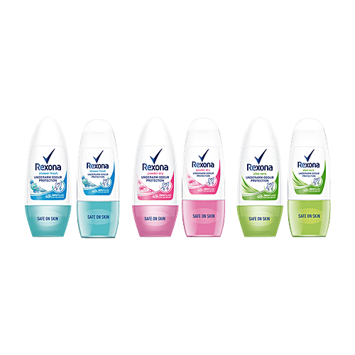 Rexona-Rollon Underarm Odour Protection Roll On - Powder Dry, 25 ml 48h Odour Protection, Sweat Guard , Anti- PerSpirant