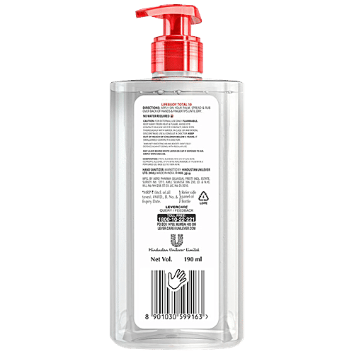 Lifebuoy Hand Sanitiser - Total 10, 190 ml