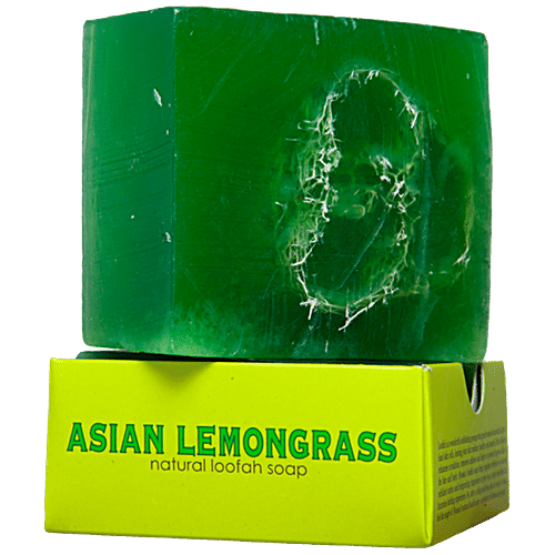 Nyassa Asian Lemongrass Handmade Natural Loofah Soap, 150 g  