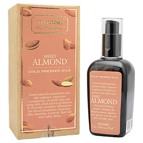 Nyassa Sweet Almond Cold Pressed Oil, 100 ml Cold Pressed