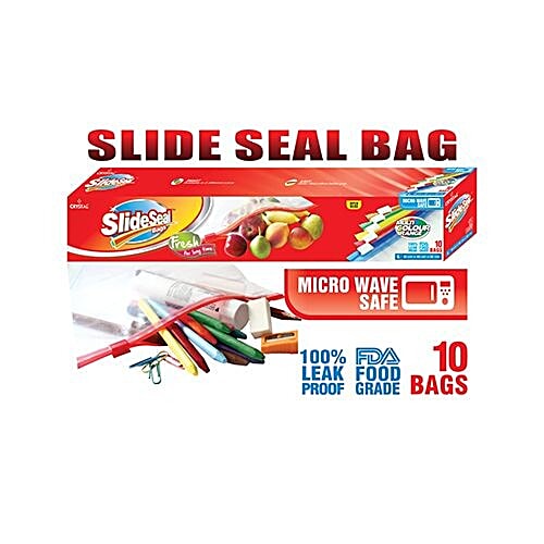 Buy Crystal Slide Seal Bag Large 10 Pcs Online at the Best Price of Rs